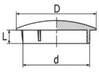 Bouchon pour trous et forages &Oslash; 2,5mm  t&ecirc;te 10mm