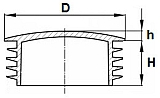 IDLK34 |  &Oslash;34 Embout t&ecirc;te lentille pour paroi  1.0-3.0mm