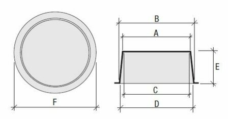 Bouchon conique - CPM029 | &oslash;36.7 &gt; &Oslash;40.5 D=&Oslash;45 | M39x1.5/2-M40x1.5-M42x3 - Prix par 100pcs
