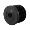 Embout rond fileté 18 mm M8 PE Noir Paroi de tube 1,5mm