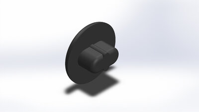 Bouchons pour marches d'escaliers Ø32 pour trou ovale 18x10mm - Noir