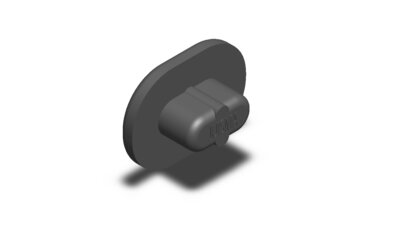 Bouchons pour marches d'escaliers Oblong 34x25mm pour trou ovale 18x10mm Noir